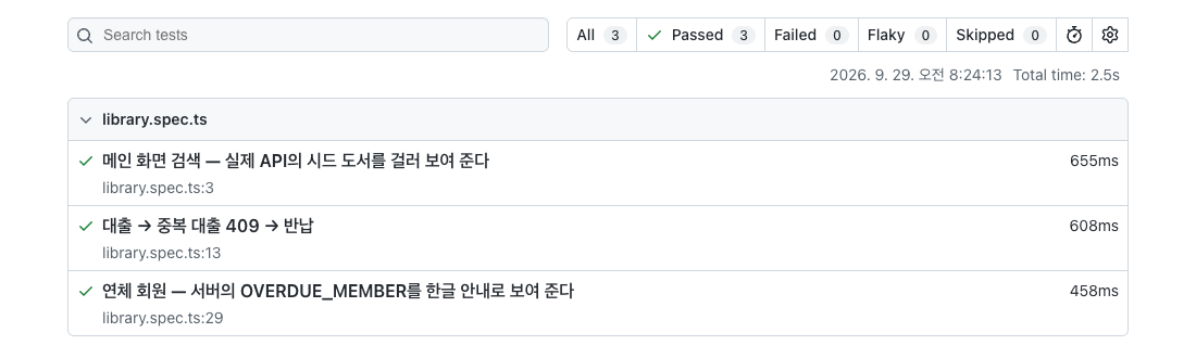 Playwright HTML 리포트
